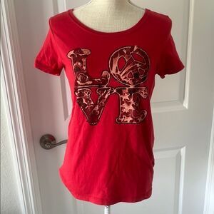 Lucky Tees LOVE Short Sleeve Cotton Tee Vintage